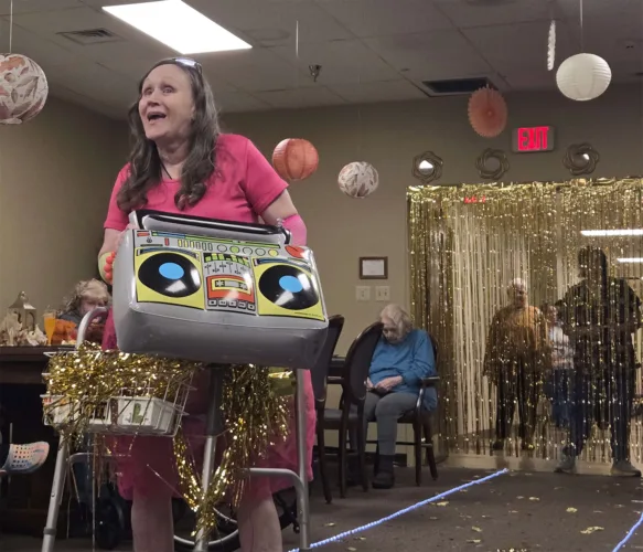 Residents take the runway for fashion show